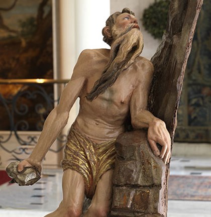 San Jerónimo por Juan de Valmaseda expuesto en la Catedral de Toledo con ocasión de la  “Exposición Cisneros”.
