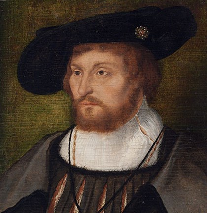 El recién descubierto retrato del rey Christian II de Dinamarca por Joos Van Cleve expuesto en la Galeria Nacional de Dinamarca.