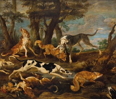 Fox Hunting scene" by Paul de Vos