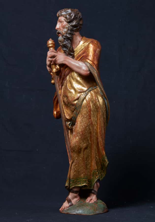 A pair of sculptures of Saint Peter and Saint Paul