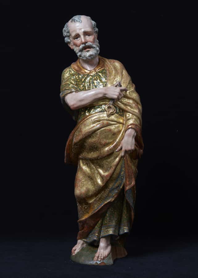 A pair of sculptures of Saint Peter and Saint Paul