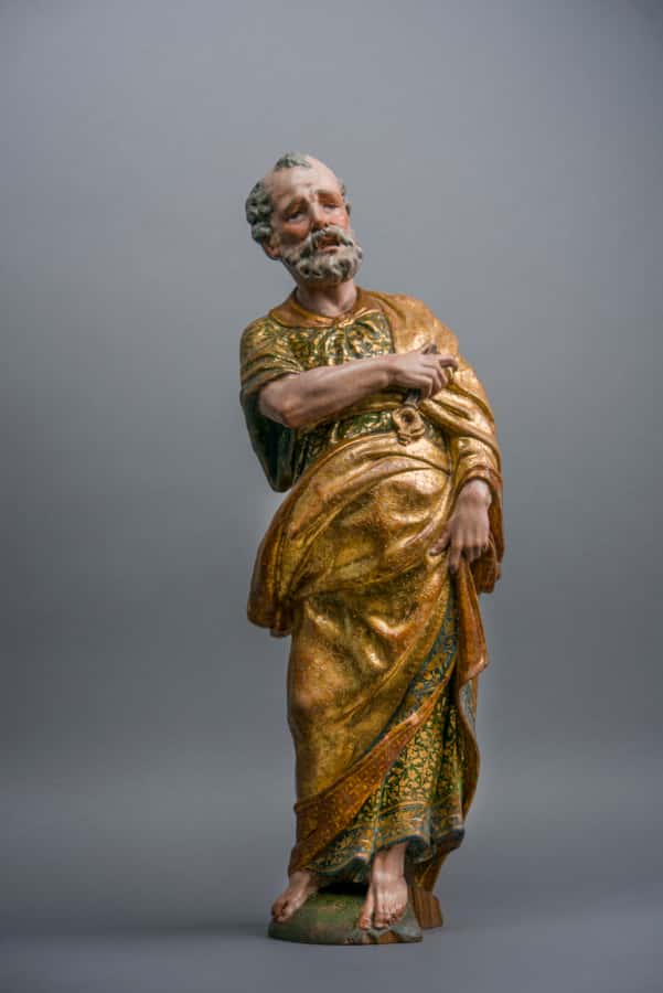 A pair of sculptures of Saint Peter and Saint Paul