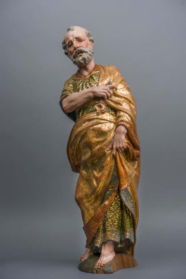 A pair of sculptures of Saint Peter and Saint Paul