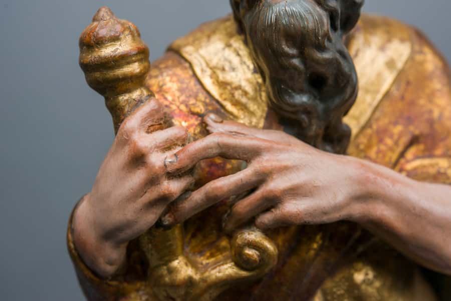 A pair of sculptures of Saint Peter and Saint Paul